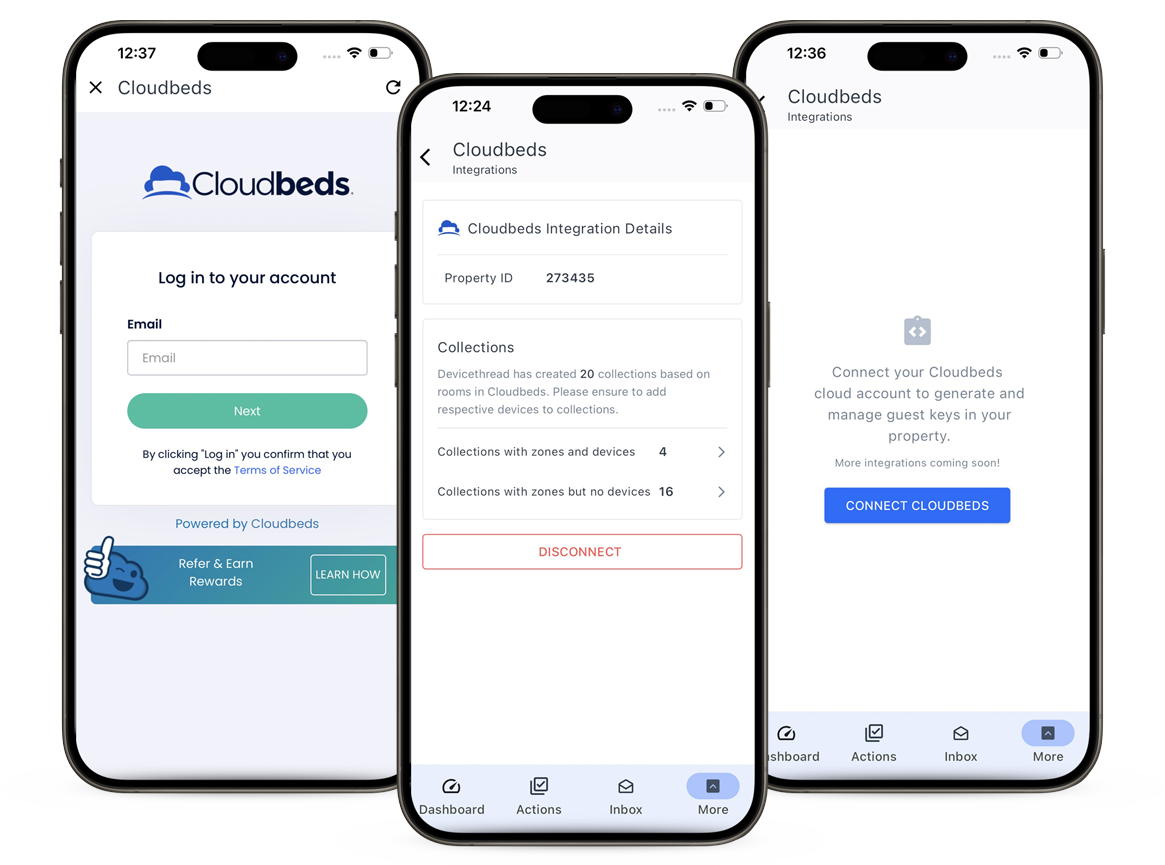 Cloudbeds Integrated Screens